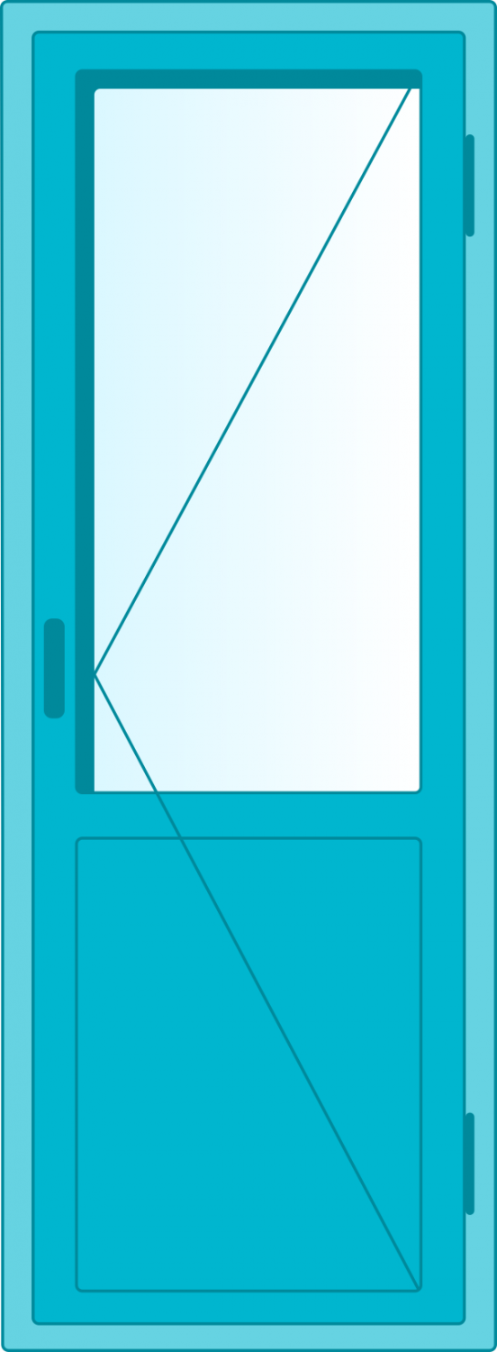 Дверь пластиковая межкомнатная стекло панель